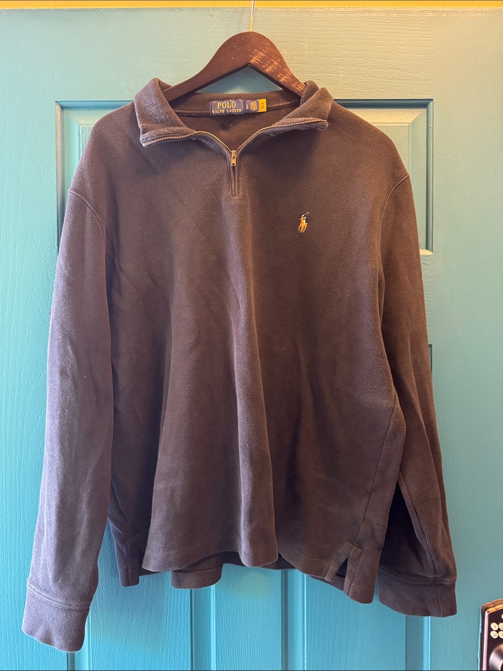 Polo by Ralph Lauren Navy Quarter-Zip Pullover Sweater